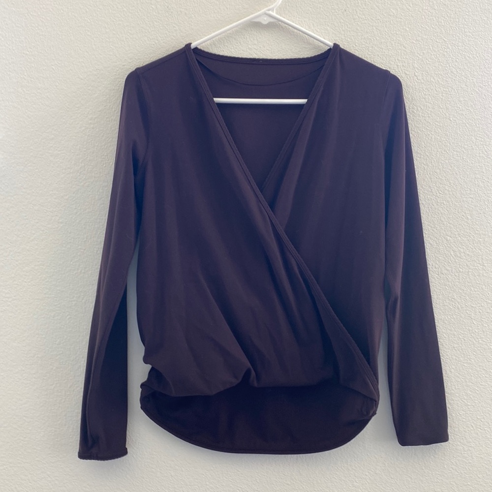 Purple Lululemon wrap shirt